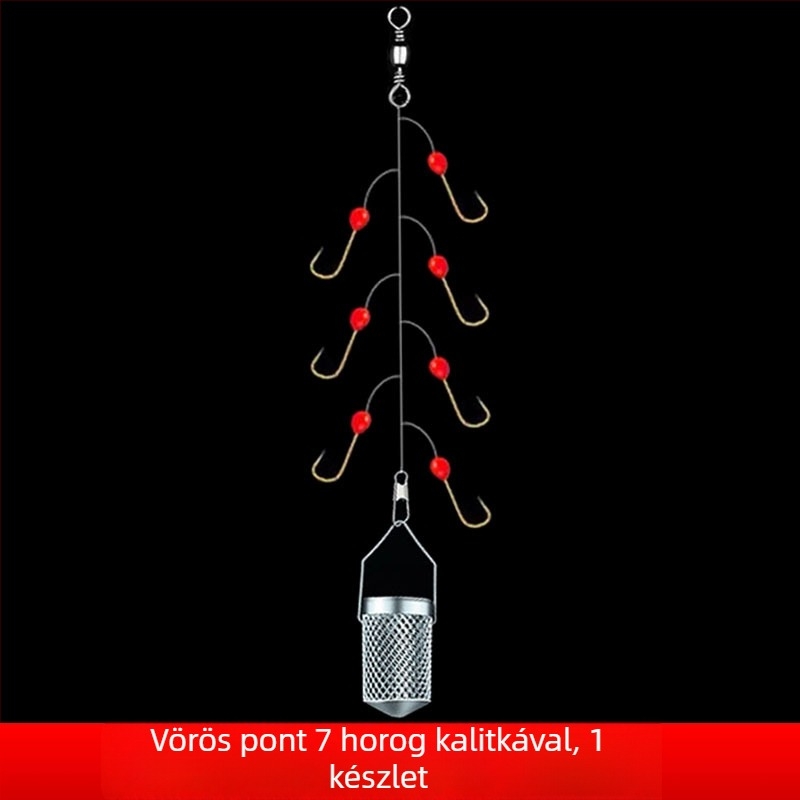 String hook set with barbed hooks — multi-hook rig, Fishing gear