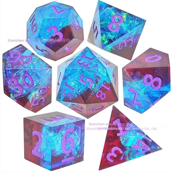 Gyanta Cthulhu D&D TRPG poliedrikus D20 dobókocka készlet, 7 darabos, testreszabási lehetőségekkel