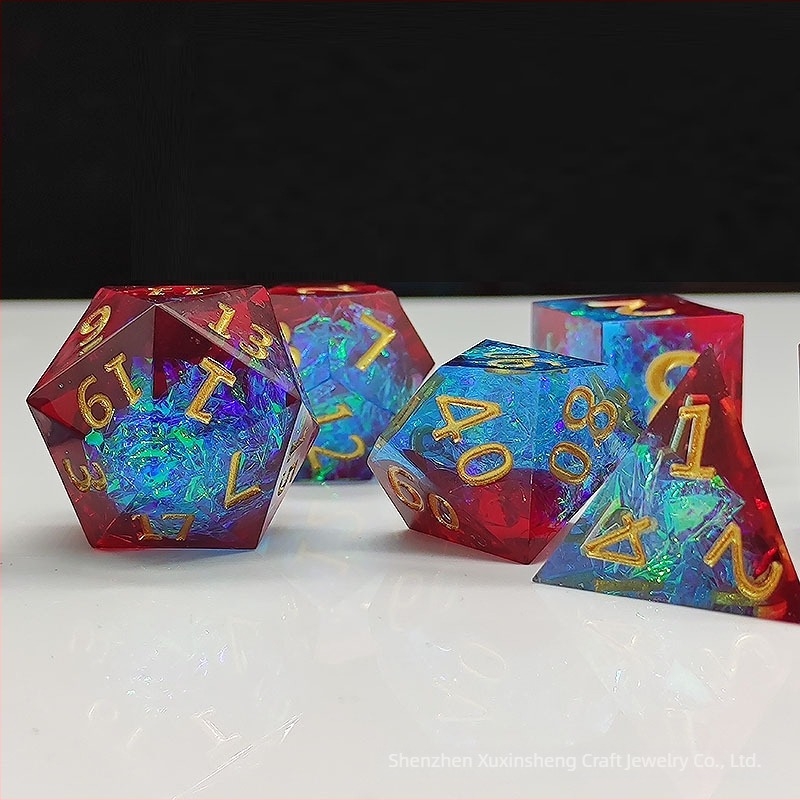 Gyanta Cthulhu D&D TRPG poliedrikus D20 dobókocka készlet, 7 darabos, testreszabási lehetőségekkel