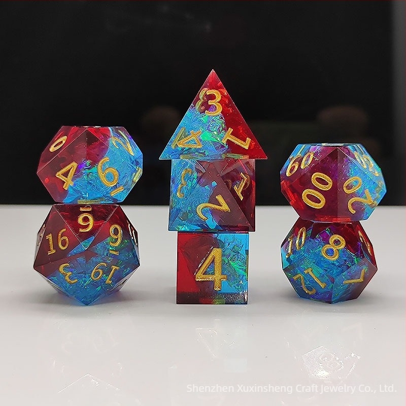 Gyanta Cthulhu D&D TRPG poliedrikus D20 dobókocka készlet, 7 darabos, testreszabási lehetőségekkel