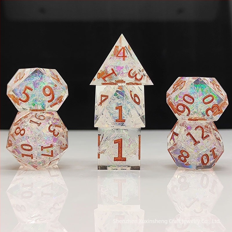 Gyanta Cthulhu D&D TRPG poliedrikus D20 dobókocka készlet, 7 darabos, testreszabási lehetőségekkel