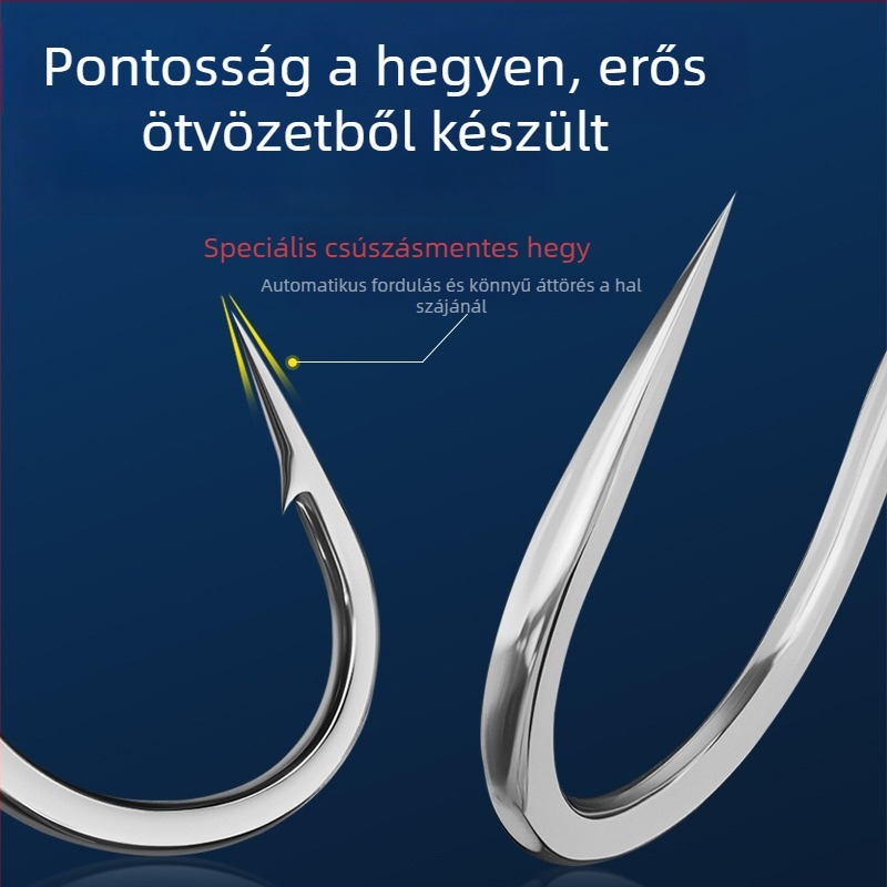 Forgó horgászhorog három görbével és dupla horoggal — vadon élő halakhoz, visszaforduló forgatás kötés nélkül