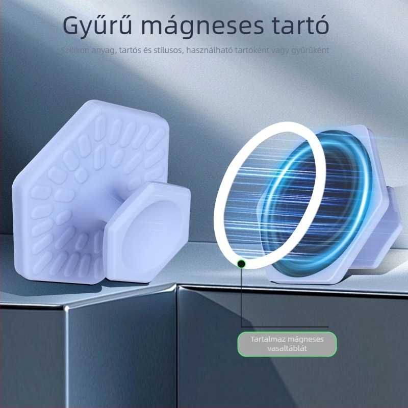 Mágneses kézben tartható asztali tartó telefonhoz, univerzális műanyag