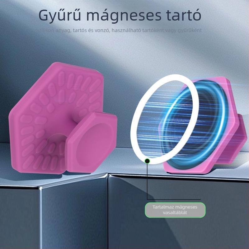 Mágneses kézben tartható asztali tartó telefonhoz, univerzális műanyag