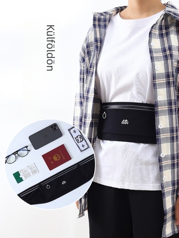 Improved lopás elleni nylon deréktáji táska férfiaknak — útlevél és telefon zsebével, lélegző, kopásálló, PU bélés, sportos keresztpántos