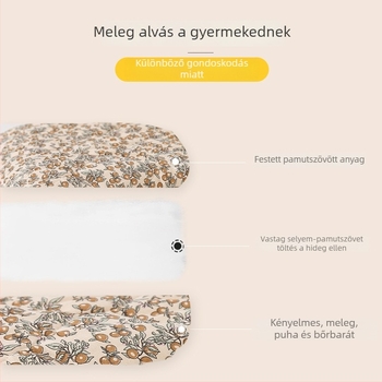 Baba ölelésre tervezett takaró: 95% pamut anyag, pamut töltet, geometriai mintázat, téli használatra