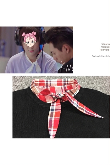 Levehető masnis gallér inghez - pamut, felnőtteknek