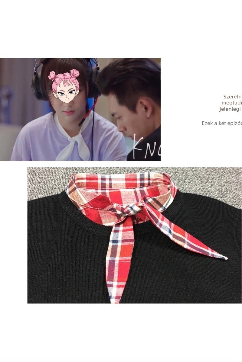 Levehető masnis gallér inghez - pamut, felnőtteknek