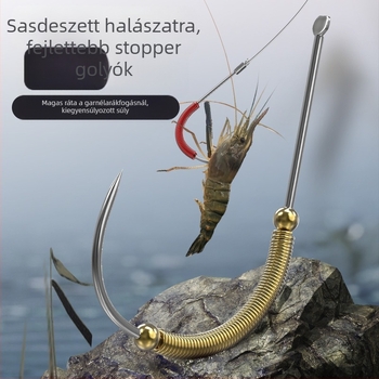  garnéla horog - Tüske nélkül, Éttermi garnéla halászathoz, Szokásos horog
