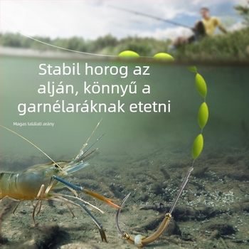  garnéla horog - Tüske nélkül, Éttermi garnéla halászathoz, Szokásos horog