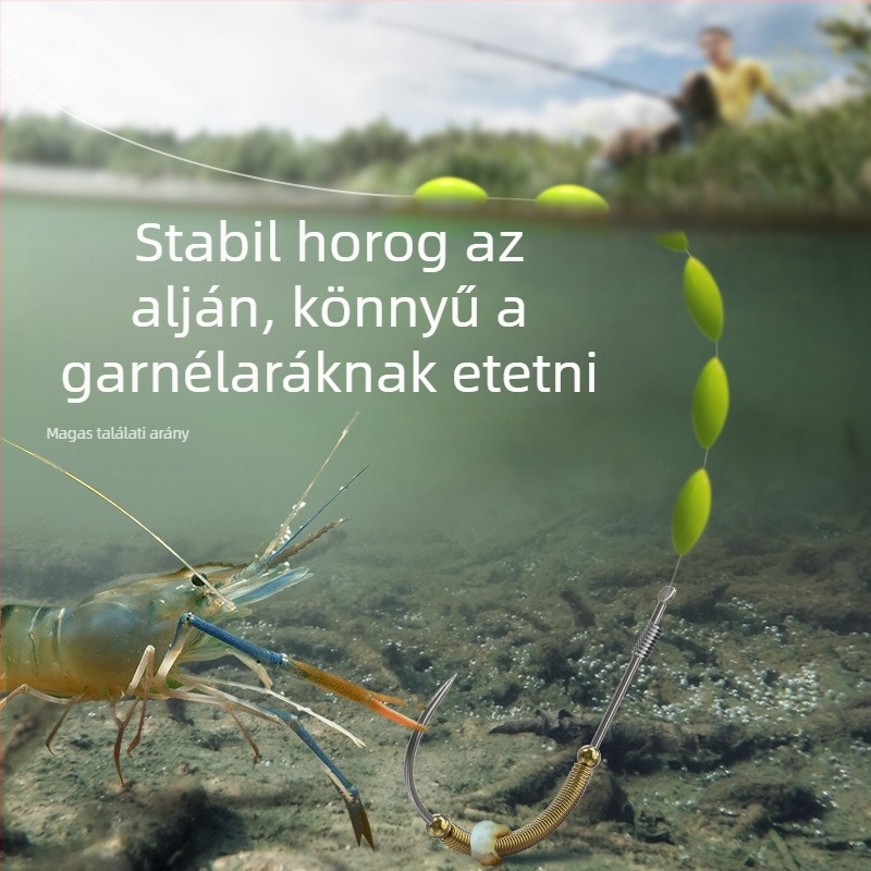  garnéla horog - Tüske nélkül, Éttermi garnéla halászathoz, Szokásos horog