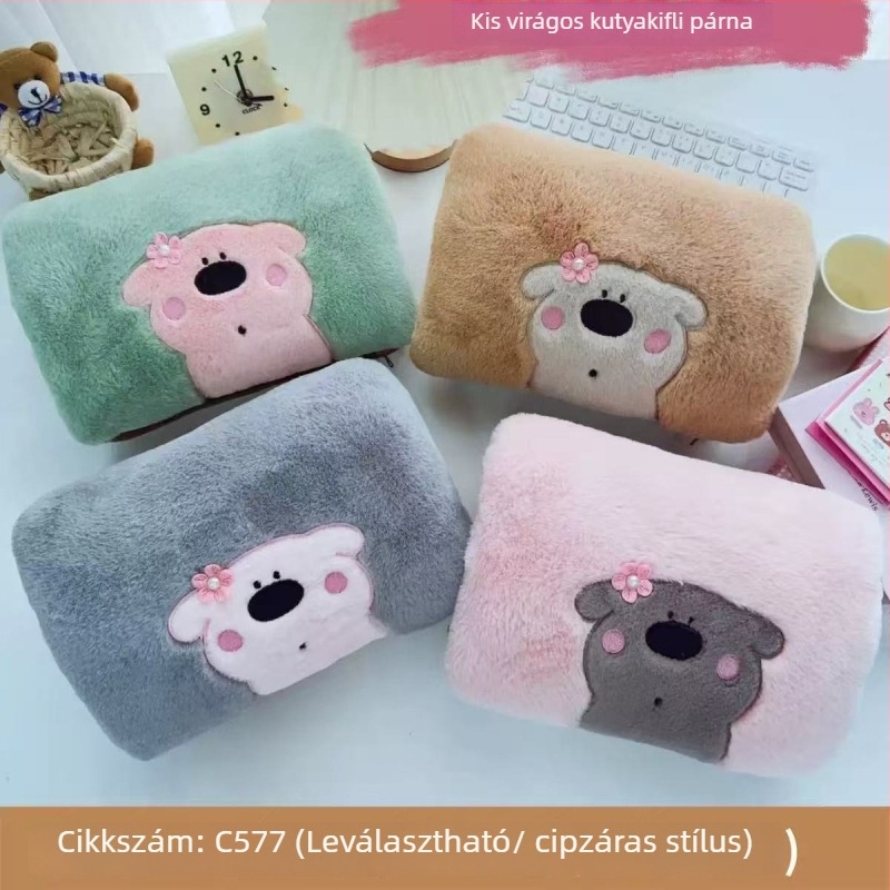 Újratöltő melegviz-palack rajzfilmszerű dizájnnal, robbanásbiztos elektromos melegítővel, plüss kézmelegítő tok cipzárral, levehető és mosható, Corduroy anyagú, modell Double Hands, 220V, 500W, Hőkezelés módja: Töltés, Jiabeibei