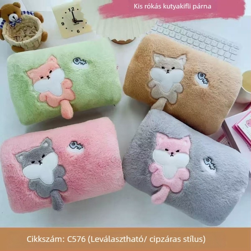 Újratöltő melegviz-palack rajzfilmszerű dizájnnal, robbanásbiztos elektromos melegítővel, plüss kézmelegítő tok cipzárral, levehető és mosható, Corduroy anyagú, modell Double Hands, 220V, 500W, Hőkezelés módja: Töltés, Jiabeibei