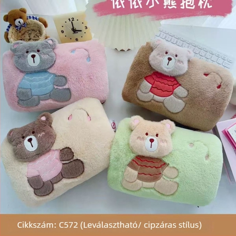 Újratöltő melegviz-palack rajzfilmszerű dizájnnal, robbanásbiztos elektromos melegítővel, plüss kézmelegítő tok cipzárral, levehető és mosható, Corduroy anyagú, modell Double Hands, 220V, 500W, Hőkezelés módja: Töltés, Jiabeibei