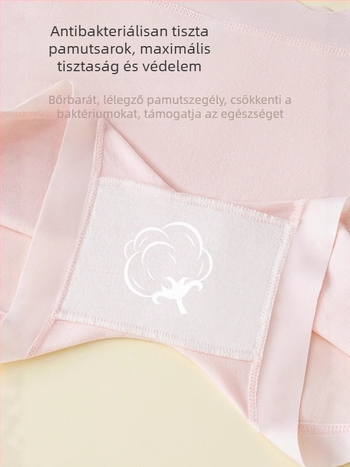 Lányoknak pamut boxeralsó antibakteriális, 90% pamut / 10% elasztán, ágyék rész 100% pamut, 3–8 éveseknek