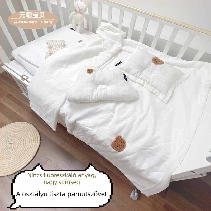 Géz anyagú babatakaró – 100% pamut, újszülöttnek, egész éves viselés, INS stílus