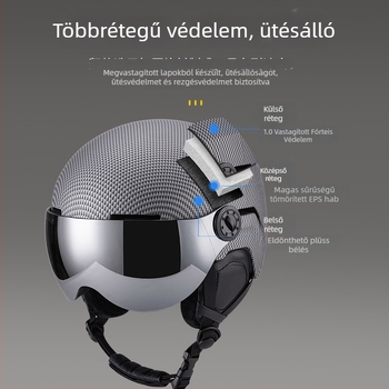 Integrált szemüveggel ellátott kerékpáros sisak, testre szabható, uniszex, felnőtteknek, Zhilian Zl-s037, PC héj + EPS hab