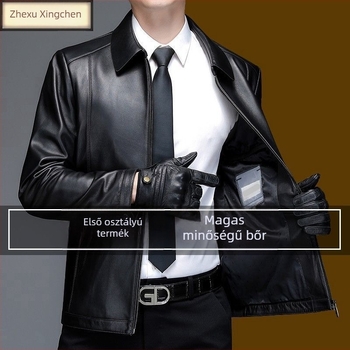 Férfi PU bőrkabát, városi stílus, kapucni, dupla gombos zárás, rever gallér, bő szabású