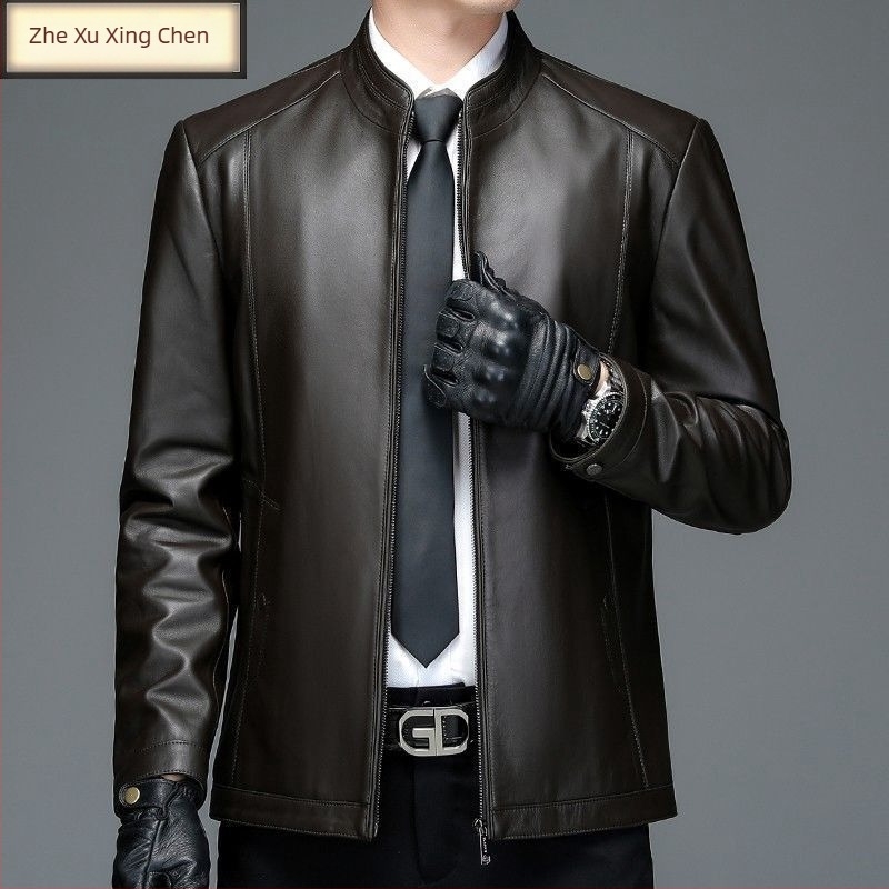 Férfi PU bőrkabát, városi stílus, kapucni, dupla gombos zárás, rever gallér, bő szabású