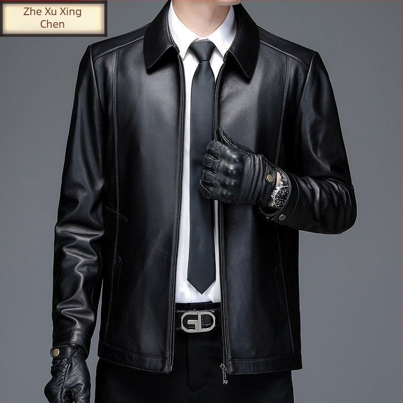 Férfi PU bőrkabát, városi stílus, kapucni, dupla gombos zárás, rever gallér, bő szabású