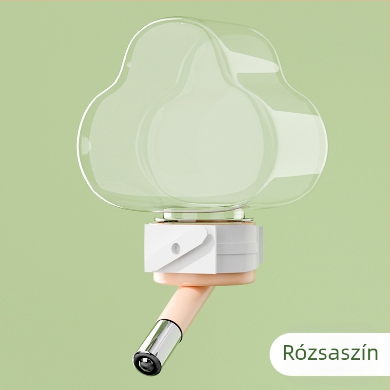 Hörcsög vízellátó palack görgőgolyós ivóberendezéssel, automata, átlátszó, szivárgásmentes (Anyag: PP+PC+rozsdamentes acél; Eredet: Shandong; Márka: Chengxi; Termékszám: Cloud Water Bottle)