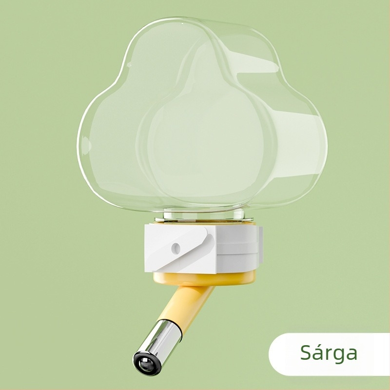 Hörcsög vízellátó palack görgőgolyós ivóberendezéssel, automata, átlátszó, szivárgásmentes (Anyag: PP+PC+rozsdamentes acél; Eredet: Shandong; Márka: Chengxi; Termékszám: Cloud Water Bottle)