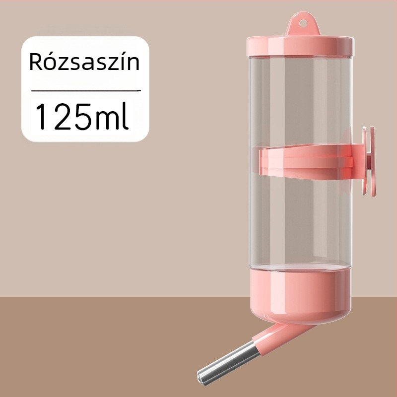 Hörcsög vízellátó palack görgőgolyós ivóberendezéssel, automata, átlátszó, szivárgásmentes (Anyag: PP+PC+rozsdamentes acél; Eredet: Shandong; Márka: Chengxi; Termékszám: Cloud Water Bottle)