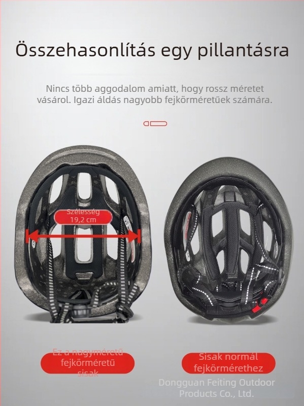Kerékpáros sisak, széles fejkerület 60–65 cm, extralarge XL, hegyi és országúti kerékpárokhoz