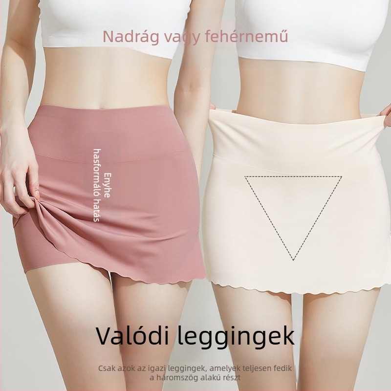 Model 3976: Nyári vékony haskontrollal rendelkező női biztonsági rövidnadrág, dupla réteg, teljes takarás, expozíció elleni védelem, varrás nélküli, plusz méret