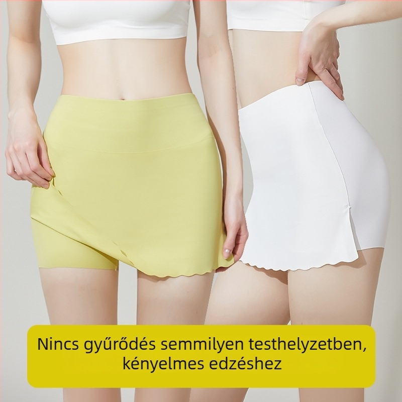 Model 3976: Nyári vékony haskontrollal rendelkező női biztonsági rövidnadrág, dupla réteg, teljes takarás, expozíció elleni védelem, varrás nélküli, plusz méret