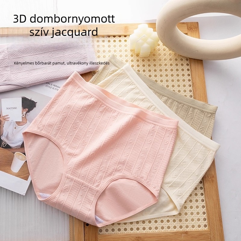 Női pamut magas derekú bugyi virágmintával, nagy méret