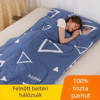 Haorunqi Felnőtt pamut hálózsák, egy személyes modell, vastagabb, anti-ütés takaró, irodai pihenéshez és kempingezéshez