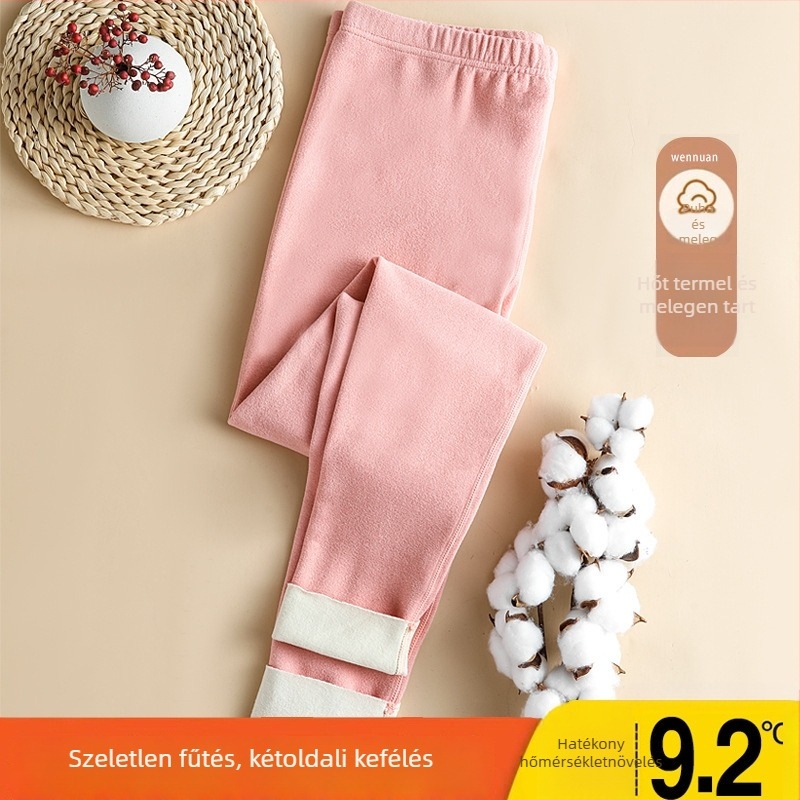 Női varrás nélküli melegítő leggings, belső fleece, középmagas derék, poliészter, közepes vastagság