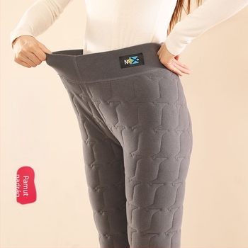 Női Chenille-Spandex nadrágok, 3/4 hossz, közepes vastagságú, lazán szabott