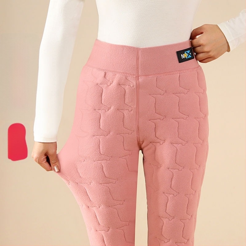 Női Chenille-Spandex nadrágok, 3/4 hossz, közepes vastagságú, lazán szabott