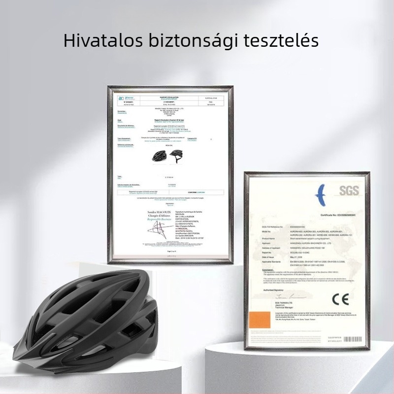 Kerékpáros sisak, PVC+EPS, logóval testreszabható, uniszex felnőtteknek, egyrészes dizájn