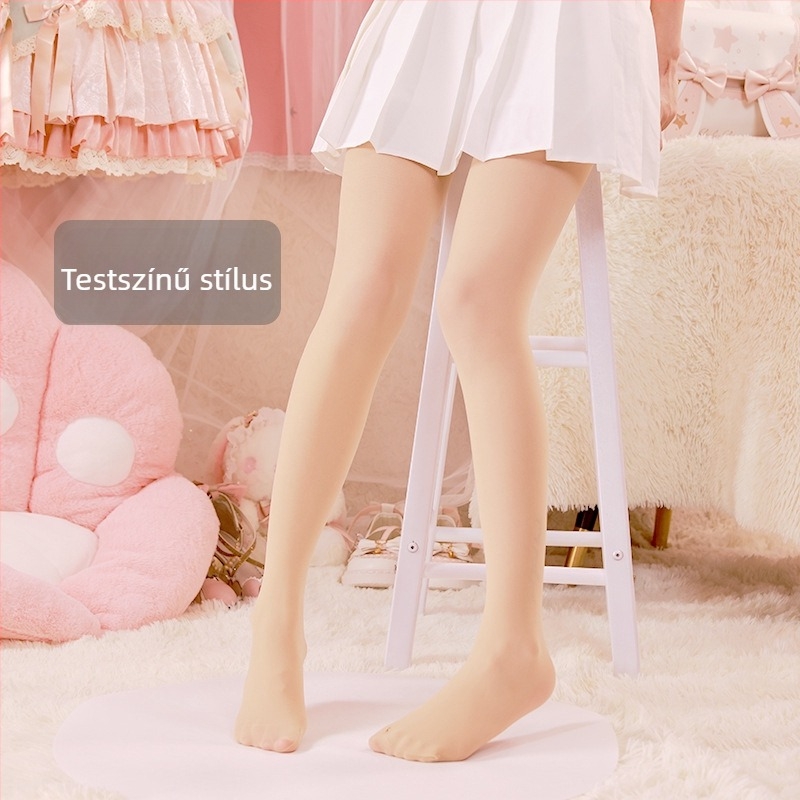 Plusz méretű fekete-fehér harisnya velúr 120D, közepes vastagságú, tavasz–ősz