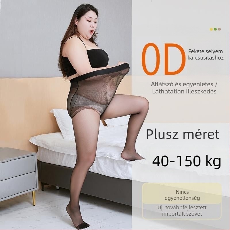 Plusz méretű harisnya, ultra vékony, anti-szakadás, meghosszabbított hossz, nyári átlátszó