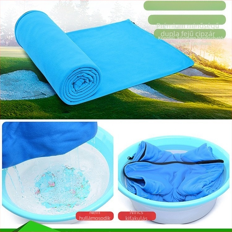 Kétoldalas fleece hálózsák felnőtt számára, hordozható kültéri kemping hálózsák, borítás fleece anyaggal