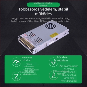 Wangma 120W kétkimenetes kapcsolóüzemű tápegység, 12V/24V, bemenet 85–264VAC / 120–370VDC