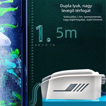 Akváriumi oxigénpumpa – ultracsendes oxigénellátás háztartási használatra, Termékkód 8881000131356, Nem importált, Fő piac: Délkelet-Ázsia, Kereskedelmi határon át történő kizárólagos forgalom