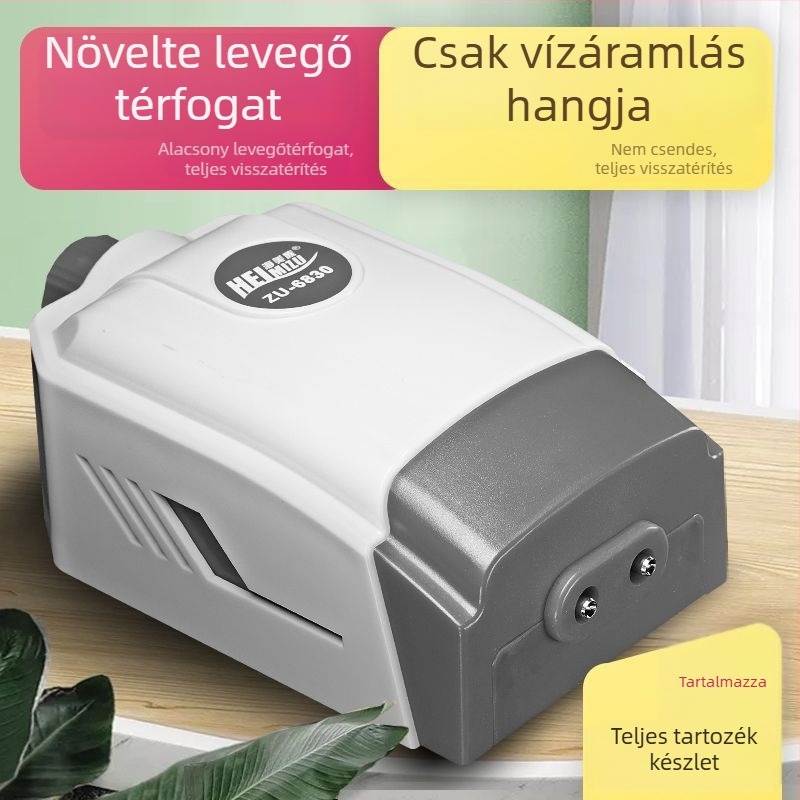 Akváriumi oxigénpumpa – ultracsendes oxigénellátás háztartási használatra, Termékkód 8881000131356, Nem importált, Fő piac: Délkelet-Ázsia, Kereskedelmi határon át történő kizárólagos forgalom