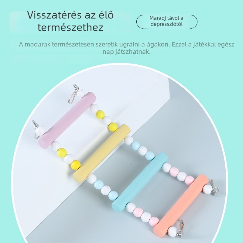 Happy Parrot fa mászó létra-hinta madárketrechez