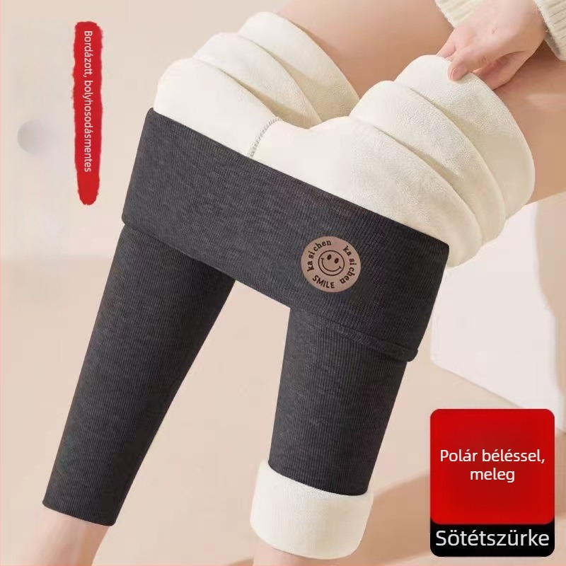 600 g juhbunda plüss belsővel vastag női leggings, őszi-téli meleg, magas derék, pocakformázó, plusz méret