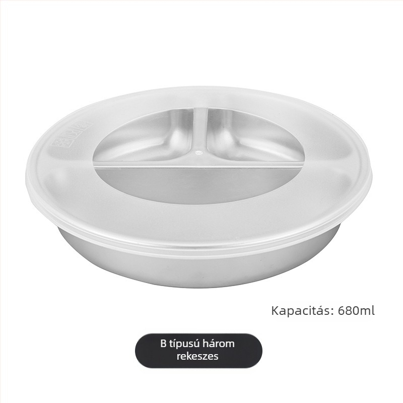 Osztható ebédes doboz, 304 rozsdamentes acélból, kör alakú, szigetelt, porálló fedéllel, gyerekeknek, 800–1000 ml kapacitás