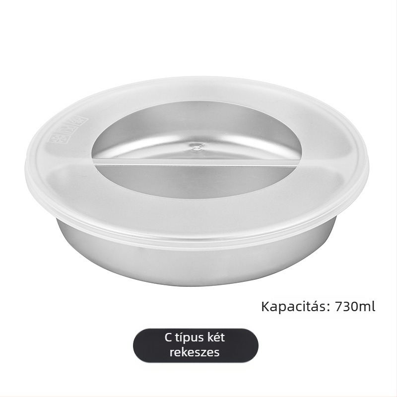 Osztható ebédes doboz, 304 rozsdamentes acélból, kör alakú, szigetelt, porálló fedéllel, gyerekeknek, 800–1000 ml kapacitás