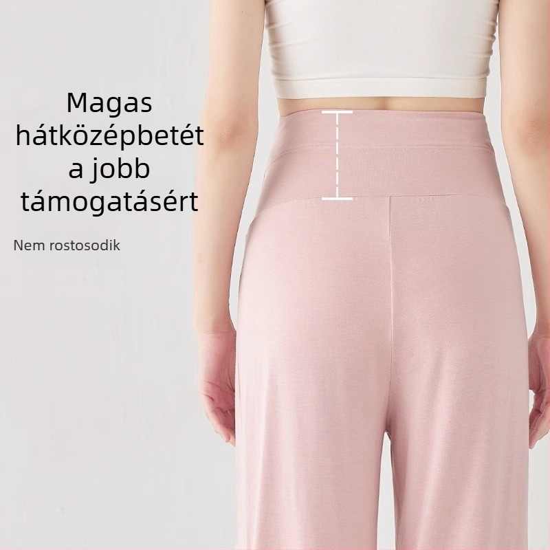 Várandós anyák pizsama nadrág, laza szabás, vékony viszkóz anyag, légáteresztő, nyári