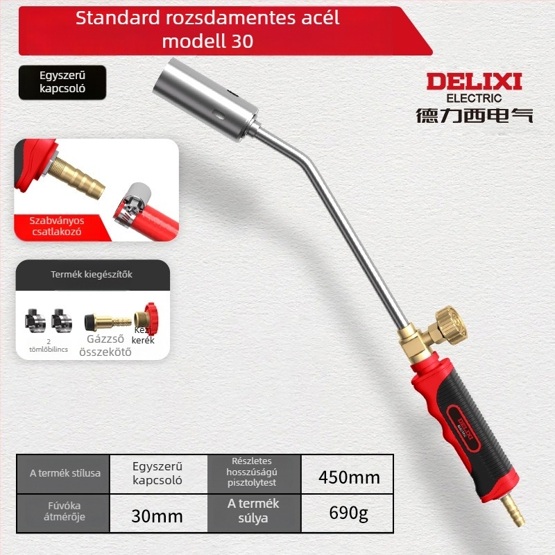 Delixi Electric rozsdamentes acél permetező pisztoly pig hair burning és vízálló védelem, különböző méretek
