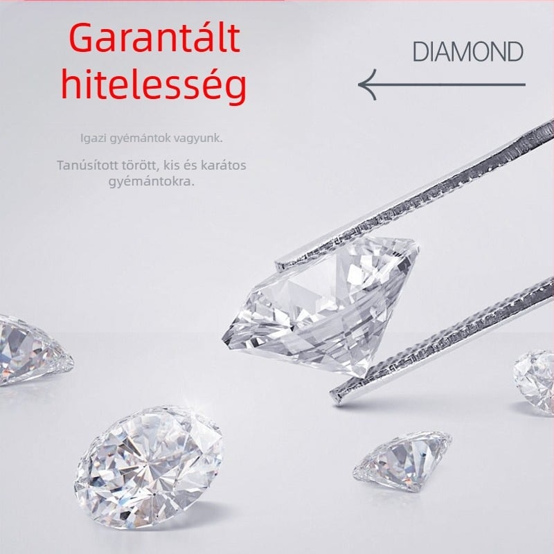 Eljegzési gyűrű laboratóriumban nevelt gyémánttal, IGI tanúsítvány, VVS tisztaság