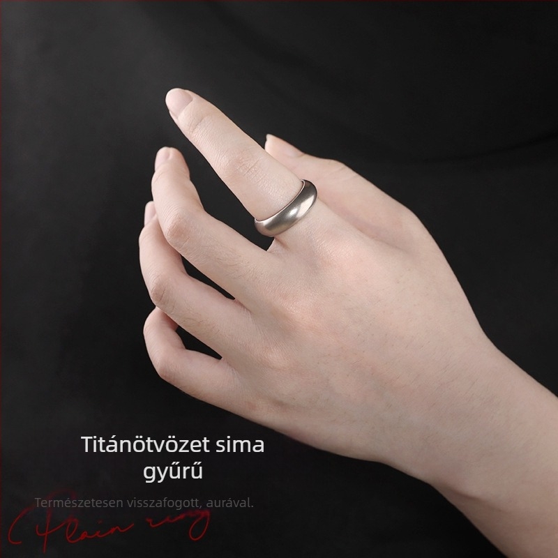 Titánium ötvözetű gyűrű - EDC fidget ékszer - hipoallergén - férfiaknak szánt csere kiegészítő - emlékezetes ajándék